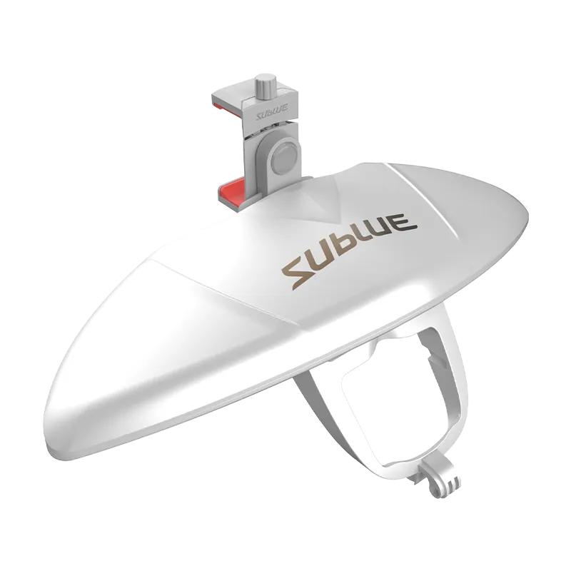 Sublue MixPro Floater buoyancy pod with integrated waterproof phone mount bracket