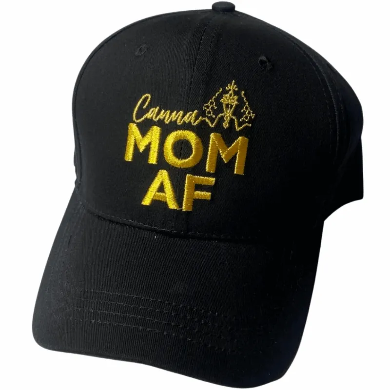 Society's Plant CannaMom AF High Pony Cap baseball hat with ponytail opening and embroidered detail
