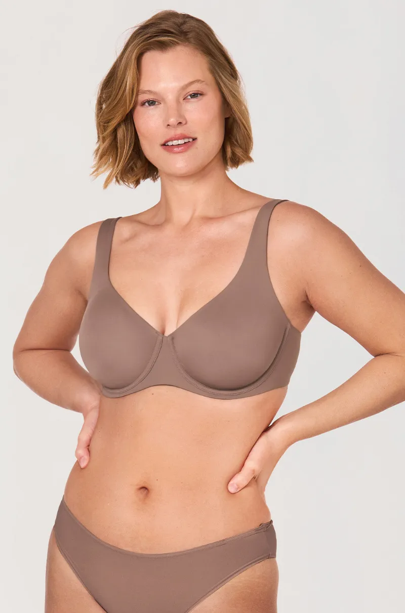 Essenther Global Confishape Unlined Balconette Bra with scoop neckline and wide adjustable straps