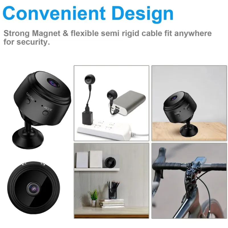 Kicklo 1080P HD Wireless Night Vision Wifi Camera compact surveillance device