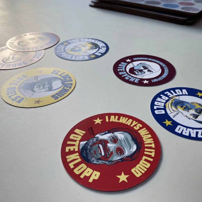 Rogues Gallery GetBehindTheLads football beer mats political designs