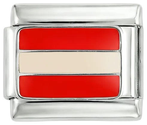 Charms Official Austria on Silver flag charm for bracelets and watches