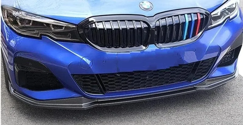 Twenty Two Tuning 3D Carbon Fiber Front Lip Spoiler Compatible with BMW 3 Series G20/G21 in gloss carbon weave