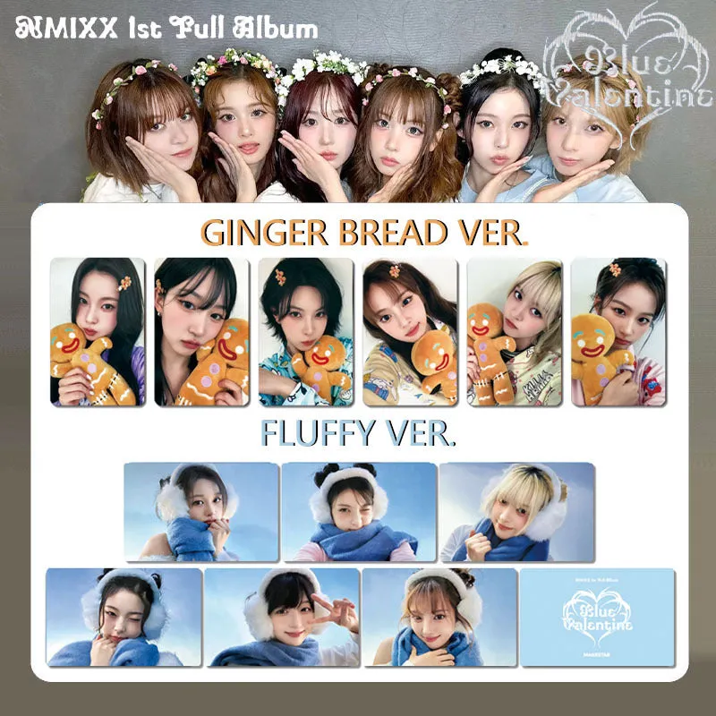 TTAesthetic Blue Valentine Fansigh Photocard Set showing cute character designs