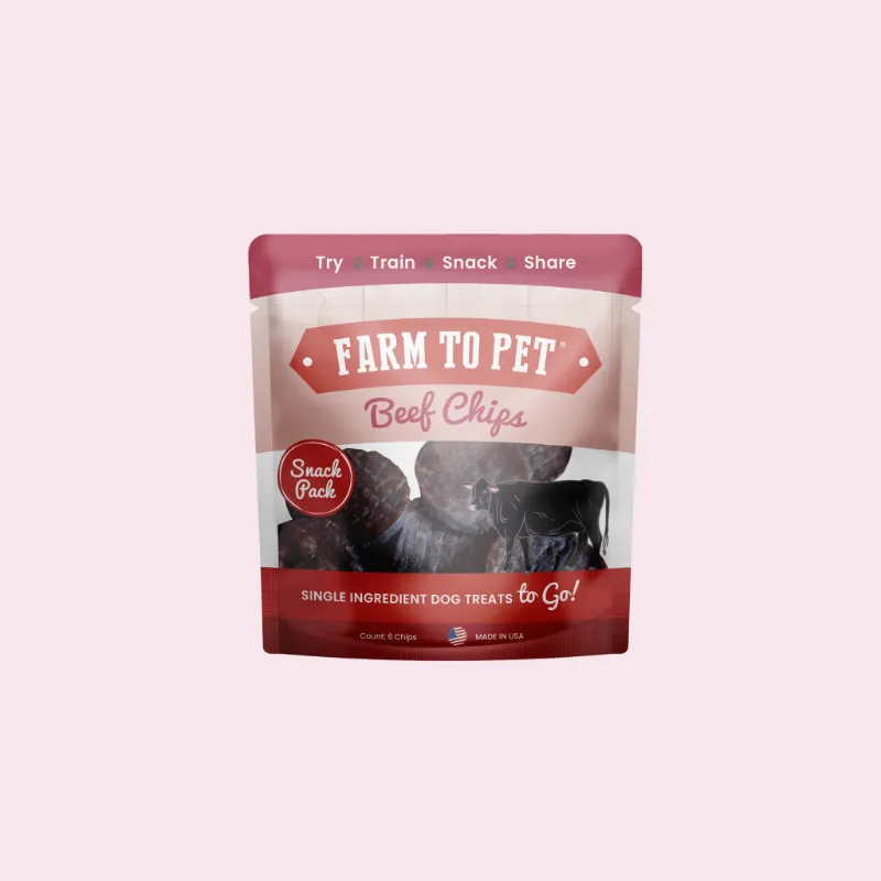 Found My Animal Beef Chips Snack Pack Bundles portable dog training treats