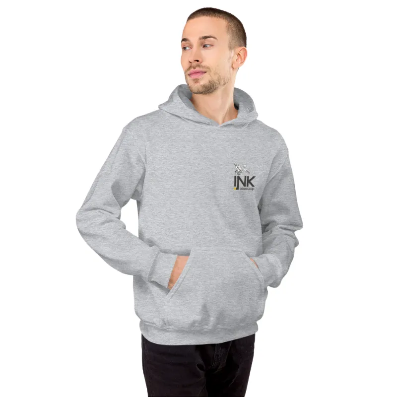 Painless Tattoo Ink Obsession Hoodie with double-lined hood and front pocket