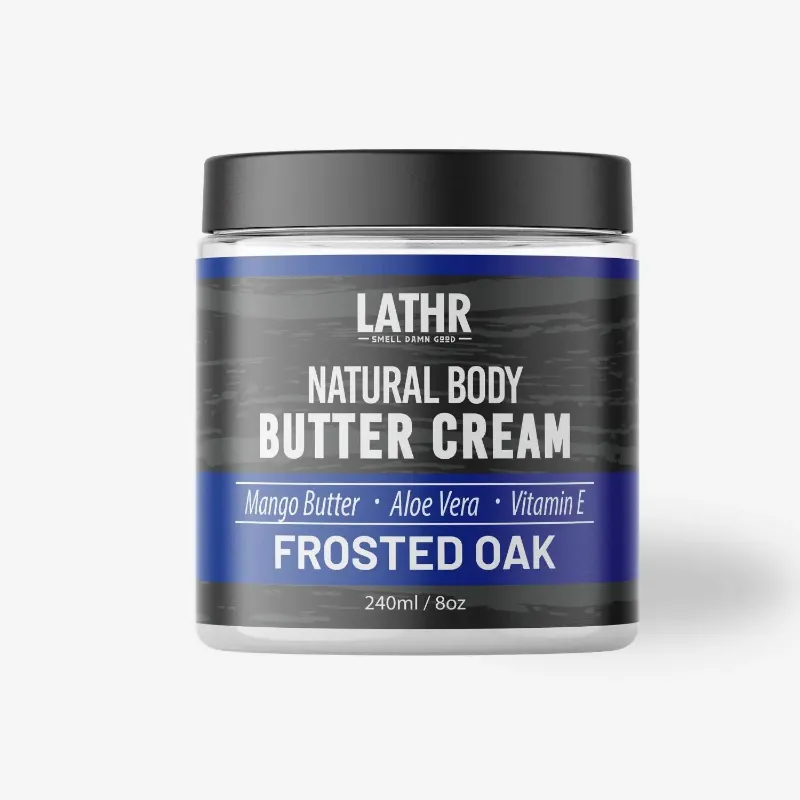 LATHR Body Butter Cream Frosted Oak moisturizer jar