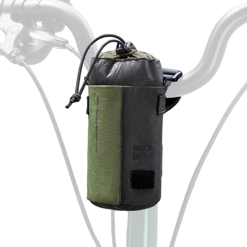 RockBros US Bike Water Bottle Bag 0.7L with Velcro straps and detachable shoulder strap