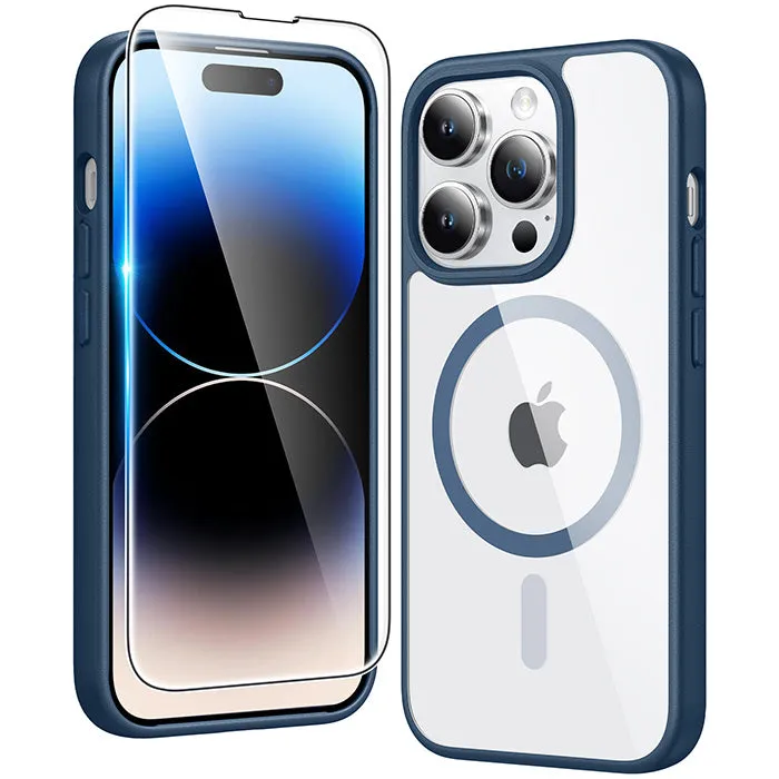 FNTCASE OFFICIAL transparent magnetic case for iPhone 14 Pro with crystal clear anti-yellowing design
