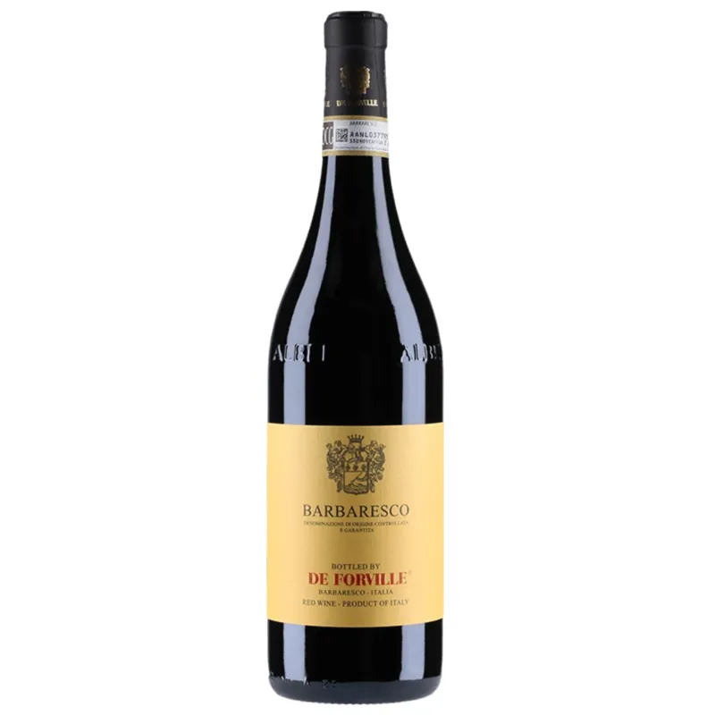 Mr.D Wine De Forville Barbaresco DOCG 2021 Piedmont Italy bottle with red wine