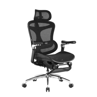 Sihoo C300 Pro Ergonomic Office Chair with adjustable seat depth, black mesh chair with headrest