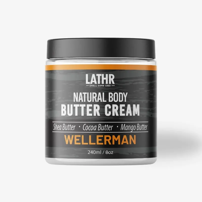 LATHR Body Butter Cream Wellerman jar with natural moisturizing formula