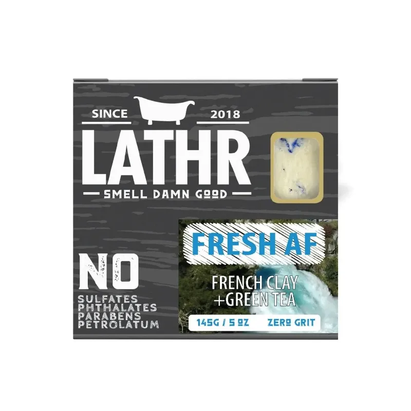 LATHR Fresh AF Soap Bar with natural woodsy and citrus ingredients