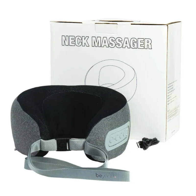 HoneySpree Neck Pillow Massager, beige massager device shown from front