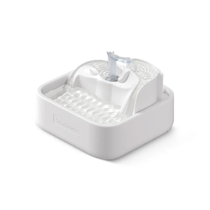 Lala Home 3-Stage Fish Fountain, a fish-shaped pet water dispenser with flowing water stages