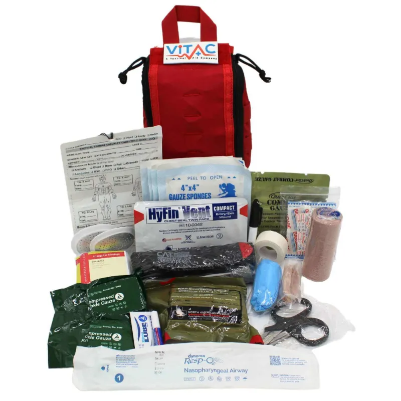 ViTAC Solutions Tactical Individual First Aid Kit TCCC compliant MOLLE pouch