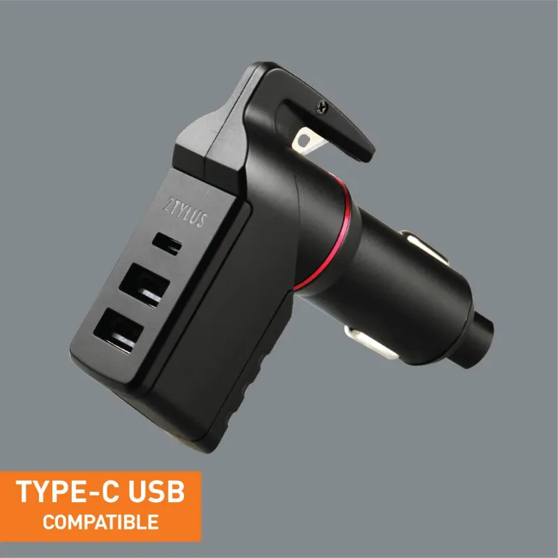 The Stinger Tools Stinger USB Type-C Car Charger Emergency Tool in black