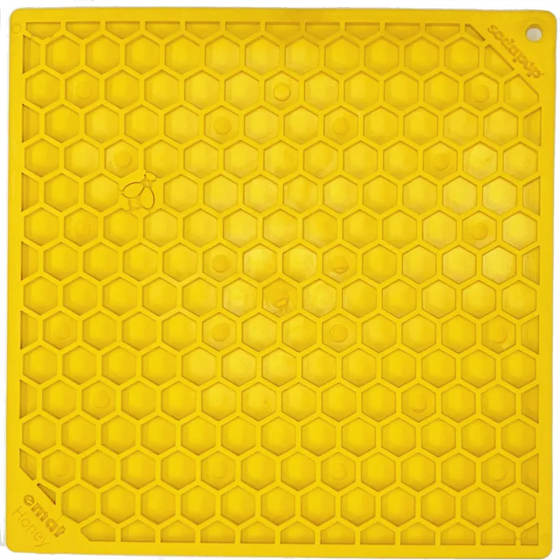 Soda Pup Honeycomb eMat enrichment lick mat for dogs and cats with hexagonal pattern