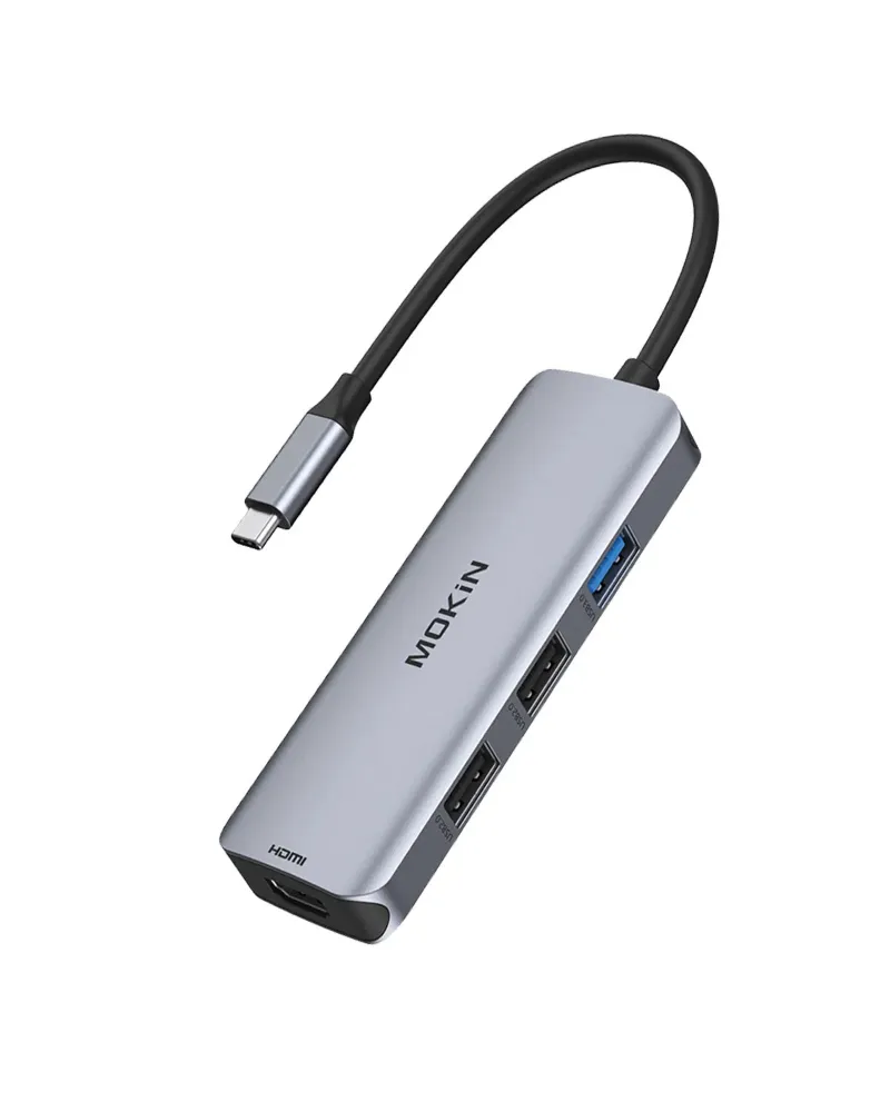 MOKiN 6 IN 1 Docking Station USB-C to Dual HDMI Adapter with multiple ports