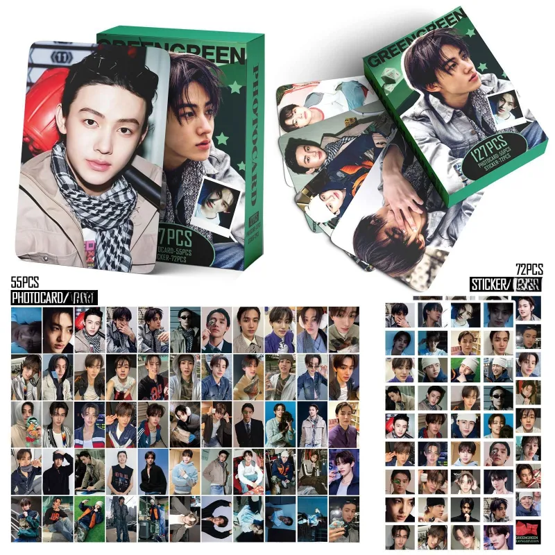 TTAesthetic 127PCS SEONGHYEON GREENGREEN Photocard Stickers collection