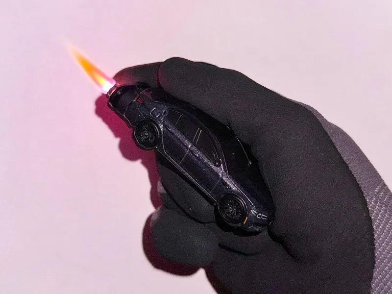 SoCal Divinity BMW M5 Refillable Lighter showing handmade custom car lighter design