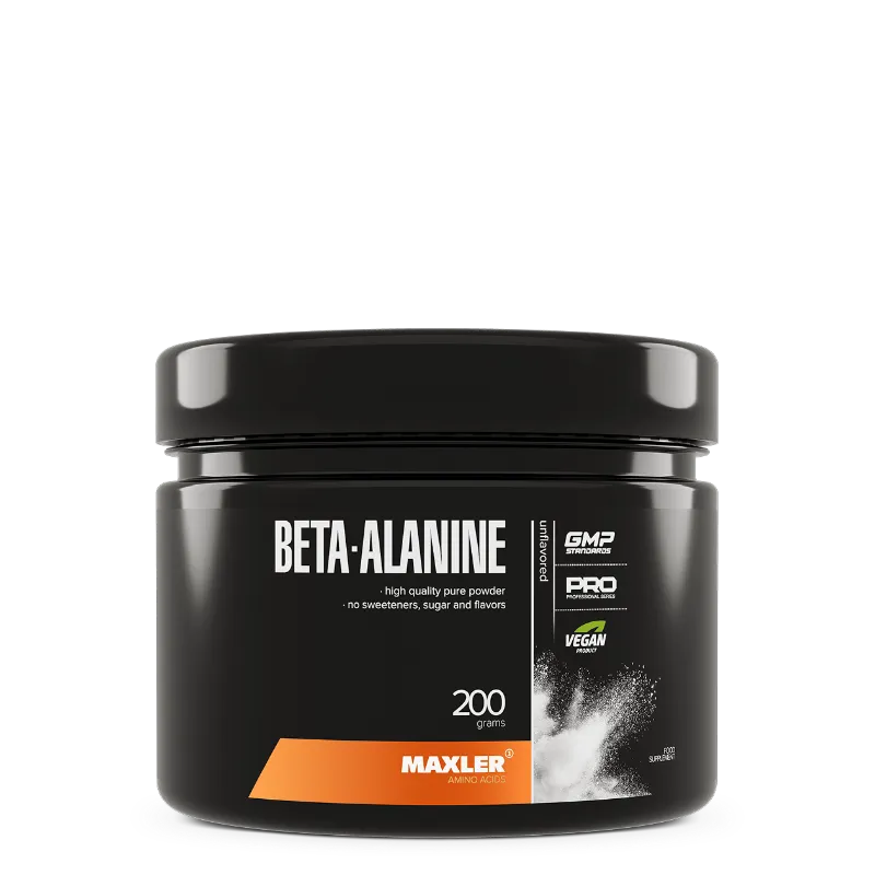 MAXLER Beta-Alanine powder in white container