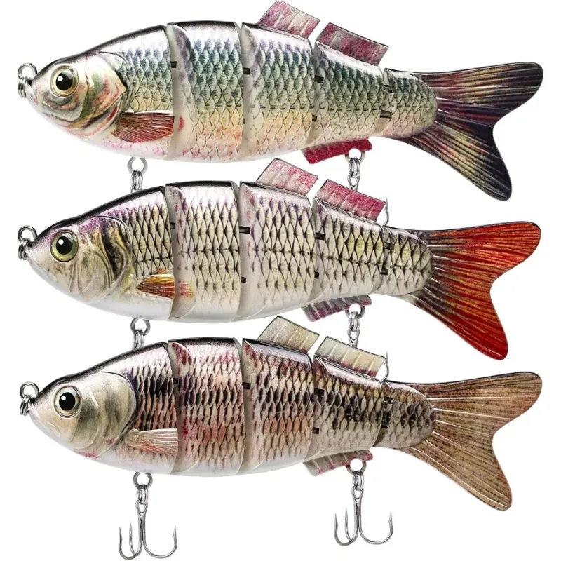 Truscend Fishing Easy Catch Swimmax segmented swimbait with flexible jointed body and hooks