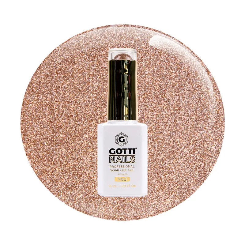 Gotti Nails #07G Gel Color Glam I Am gold glitter gel polish bottle