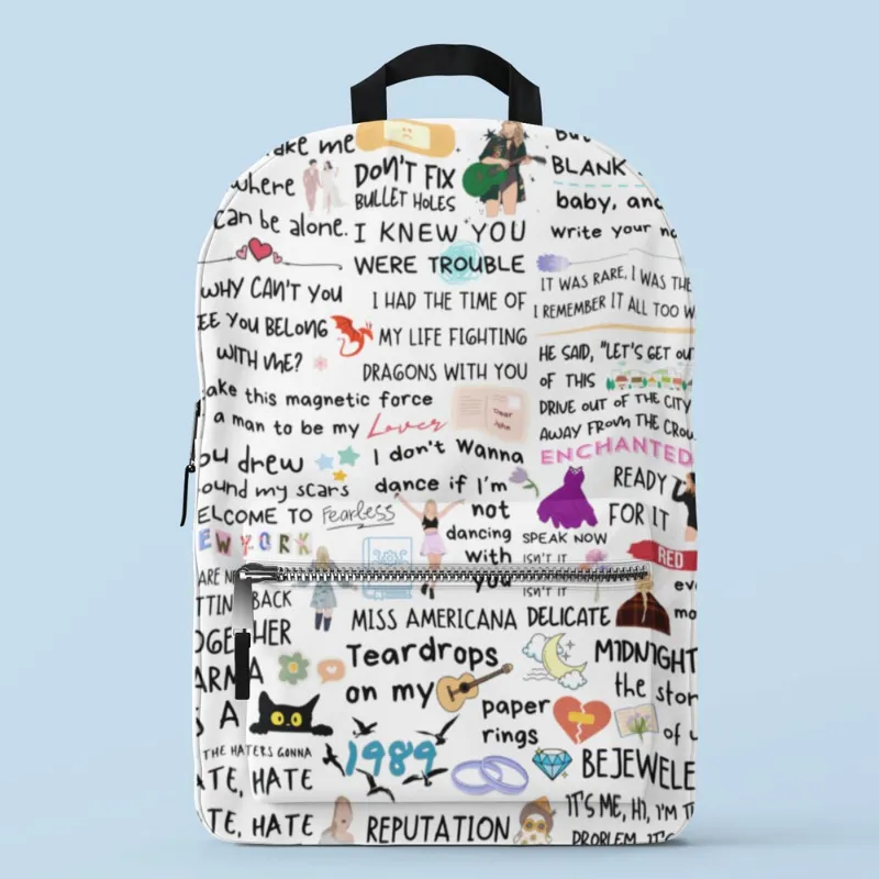 The Banyan Tee US All-Over Print Backpack - Tay's Doodle with vibrant all-over print design