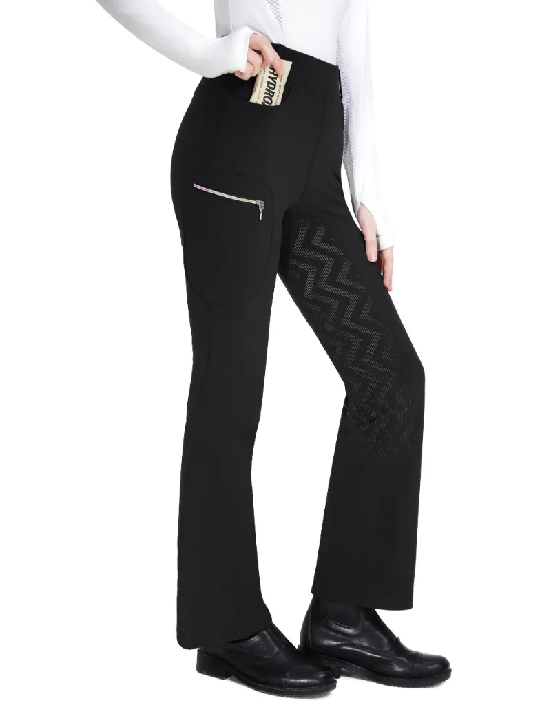 FiTST4 Girls Full Seat Bootcut Riding Pants with fleece lining