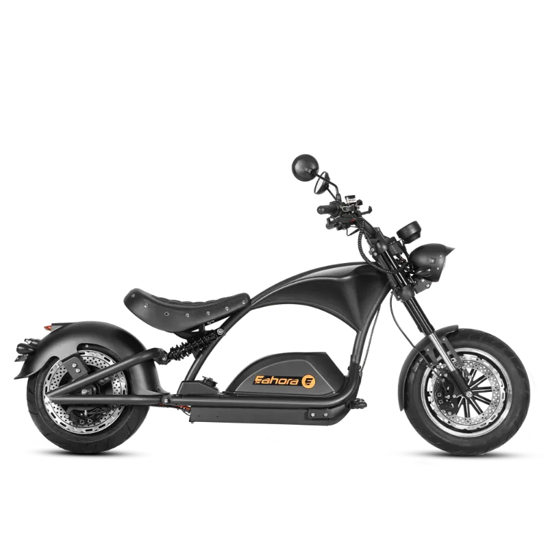 Eahora E-scooter Knight M1PS in black, 4000W chopper-style electric scooter