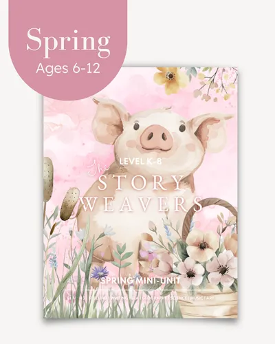 The Story Weavers Spring Mini Unit pages with Charlotte's Web themed lessons