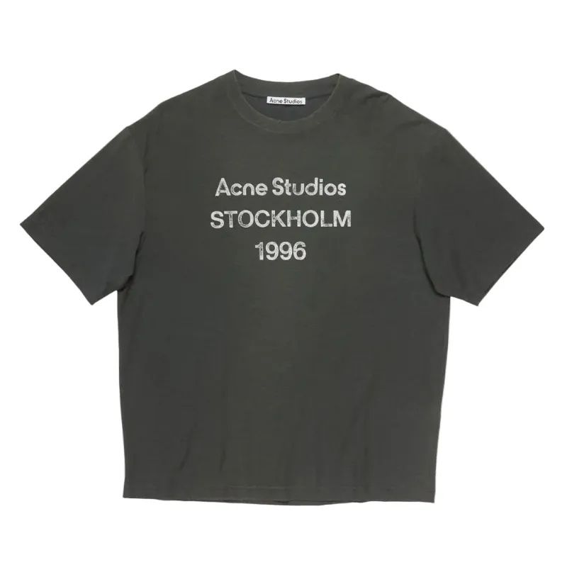 AfewVibe Acne Studios Sprayed 1996 Logo T-shirt Dusty Black long-sleeve