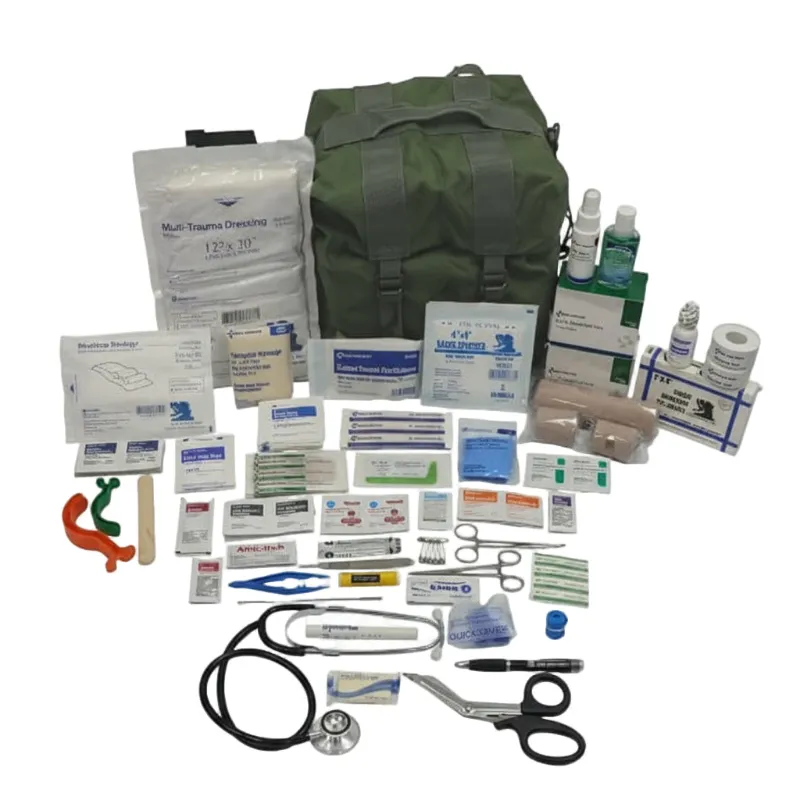 ViTAC Solutions M-17 Medic Kit w/Basic Wound Care & Bleeding Control canvas bag with medical supplies