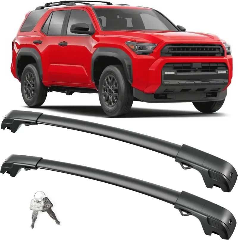 Tesstudio 300 lbs Lockable Roof Rack Cross Bars for Toyota 4Runner 2025-2026 with wing-bar profile