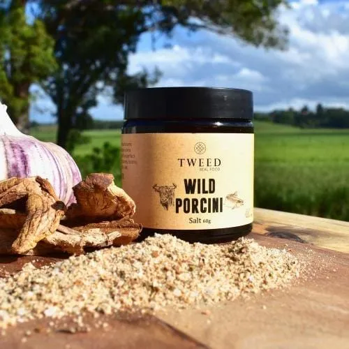 Tweed Real Food Wild Porcini Salt wholesale jar for foodservice