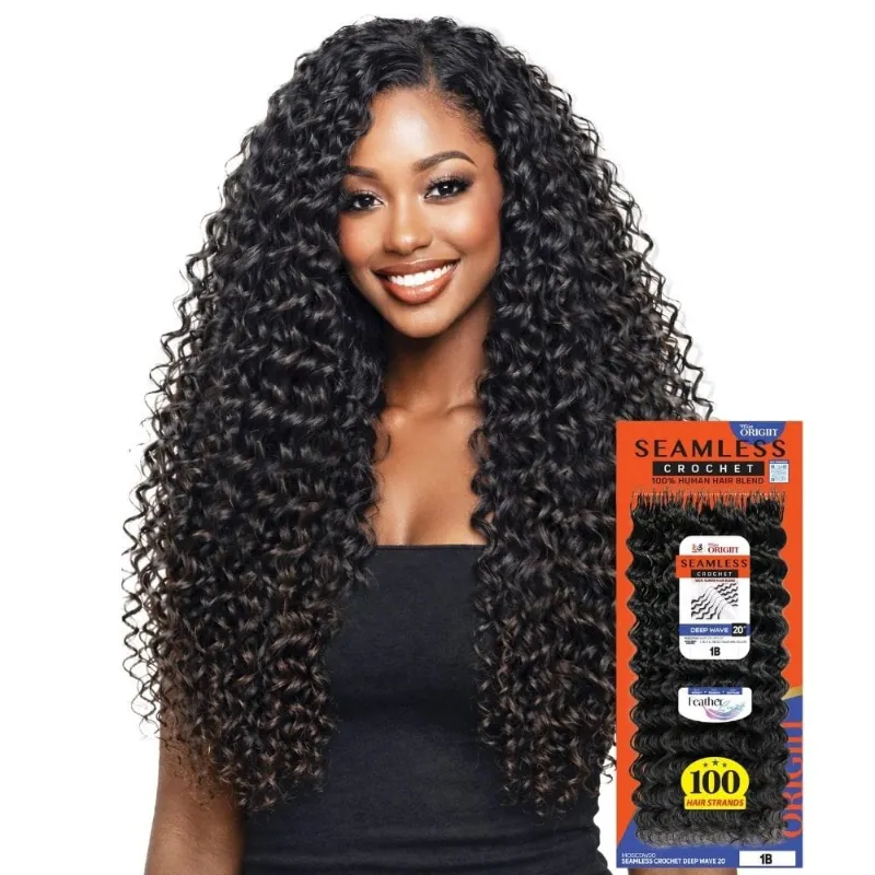 Hairsofly Shop Bobbi Boss Miss Origin Synthetic Crochet Hair MOSCDW20 Deep Wave, braiding hair swatch