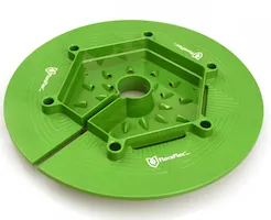 Mass Hydroponics 7.5 to 12 inch universal round FloraCAP hydroponic drip tray with center opening