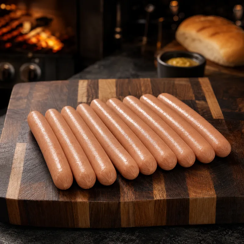 Halal World Depot Halal Chicken Franks Hot Dogs package of eight hot dogs
