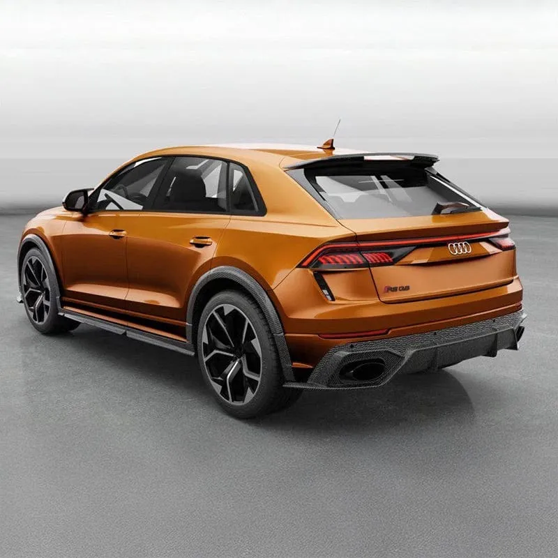 Twenty Two Tuning AV1 Style Carbon Fiber Rear Diffuser Compatible With Audi RSQ8 rear diffuser view