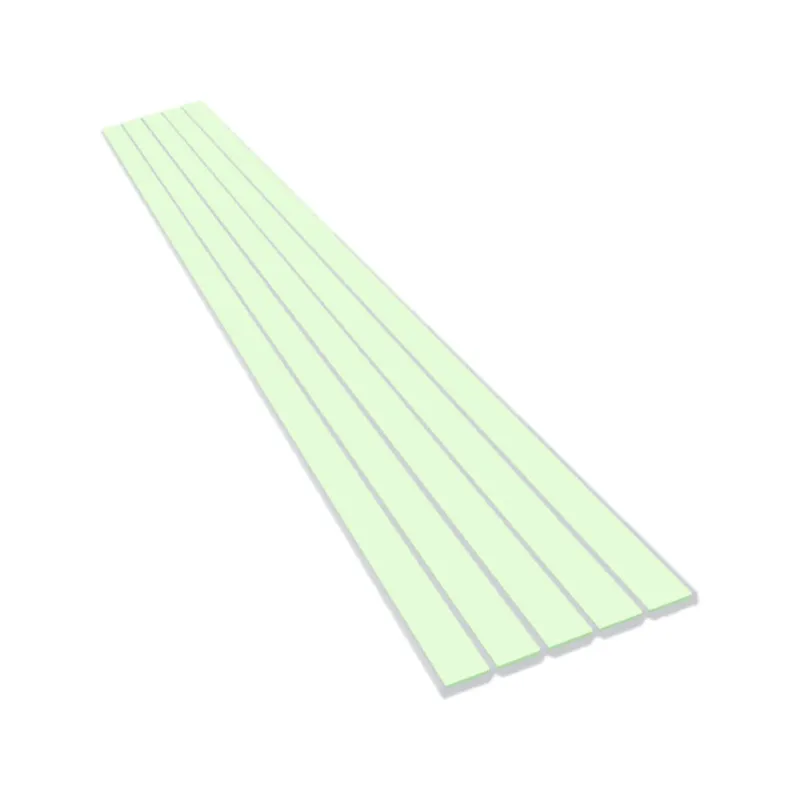 ComposiGrip Ecoglo® G5001 photoluminescent guidance strip, 1 inch wide, on a stair edge