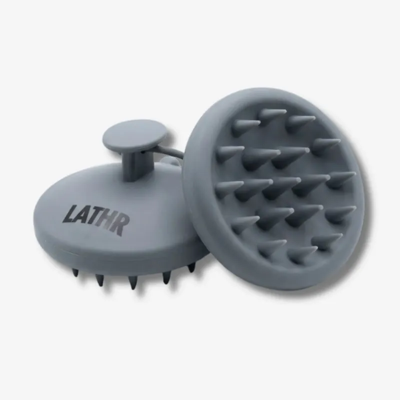 LATHR Head Scalp Scrubber with silicone bristles and ergonomic handle