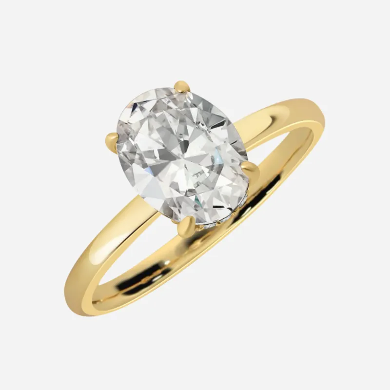 FabuLove Amalfi Ring featuring 5A zirconia stone in gold vermeil setting