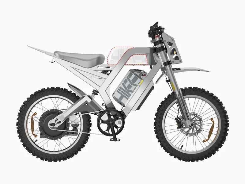 HiKeep MAD Electric Dirt Bike shown in profile