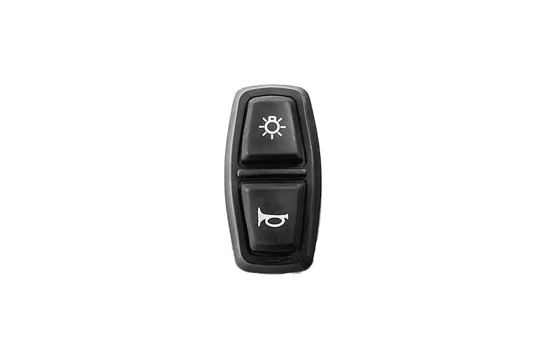 Heybike 2 in 1 Headlight Horn Switch mounted on e-bike handlebars