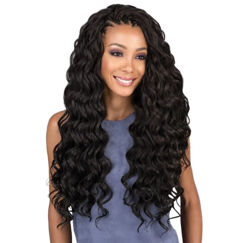 Hairsofly Shop Bobbi Boss Crochet Hair - Brazilian Ocean Wave 20" in 1B off black