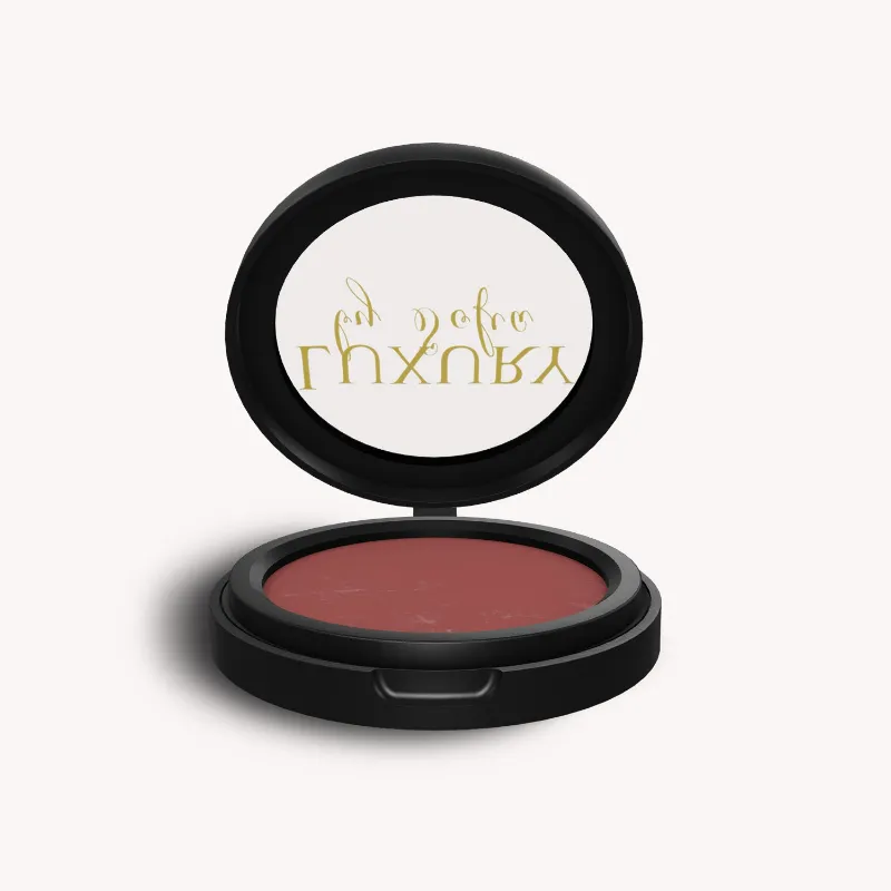 Luxury by Sofia All Natural Cream Blush for Lip & Cheek in pot with swatch