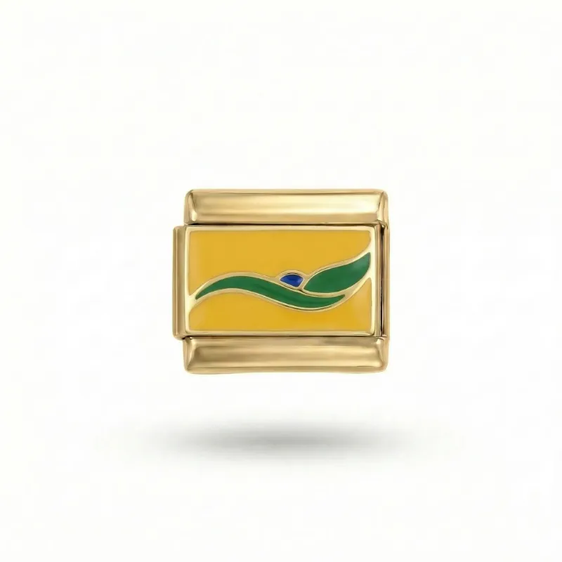 Charms Official Brasilian Badge charm with national emblem design