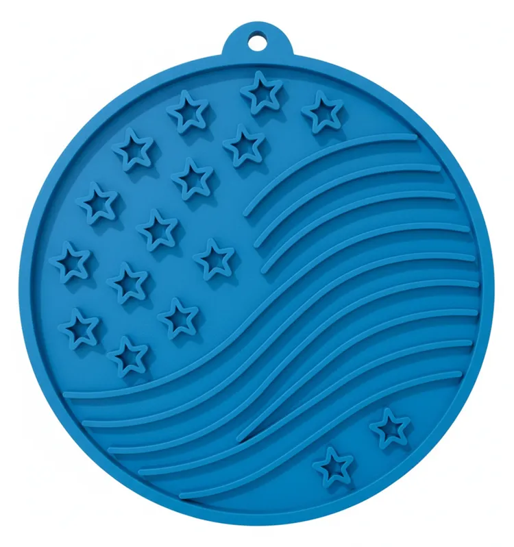 Soda Pup USA-K9 Stars and Stripes eMat enrichment lick mat with suction cups, USA made