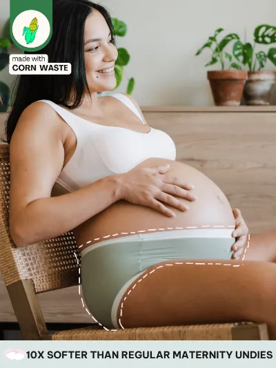 Intimate Queen Maternity Corn Bae Full Coverage Boy Shorts Underwear in ivory lace